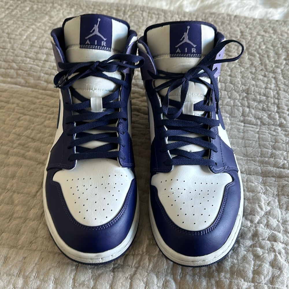 Purple and white Nike Air Jordan size 15 US